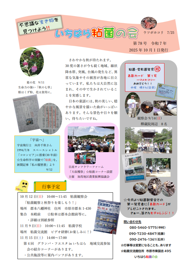 いちはら粘菌の会　会報第78号