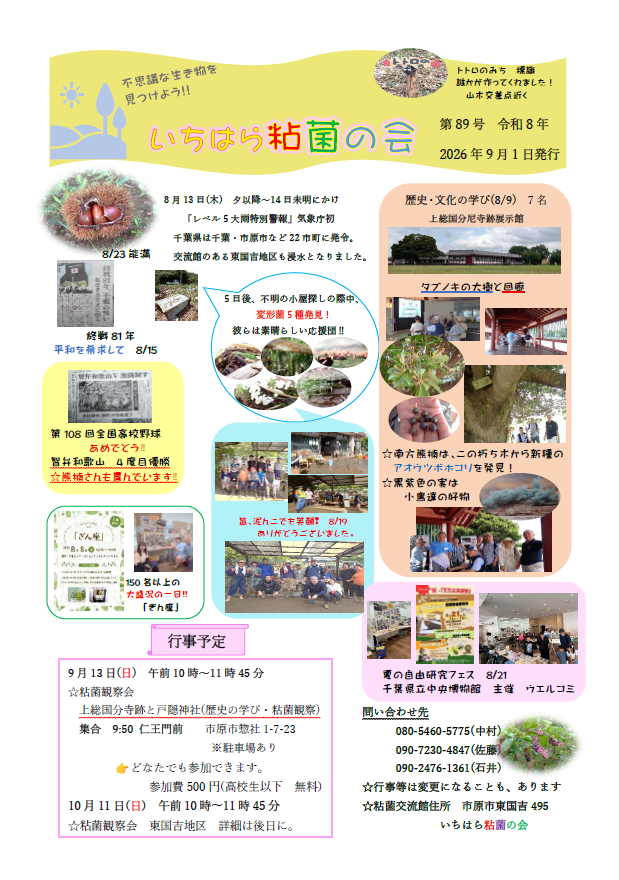 いちはら粘菌の会　会報第89号