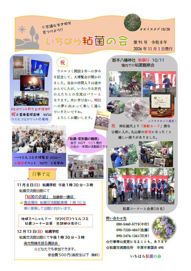 いちはら粘菌の会 会報第91号