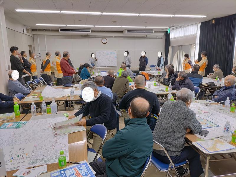 養老小学校区に於いて 地区防災計画策定実施以来 初の災害図上訓練【DIG】が盛り込まれた